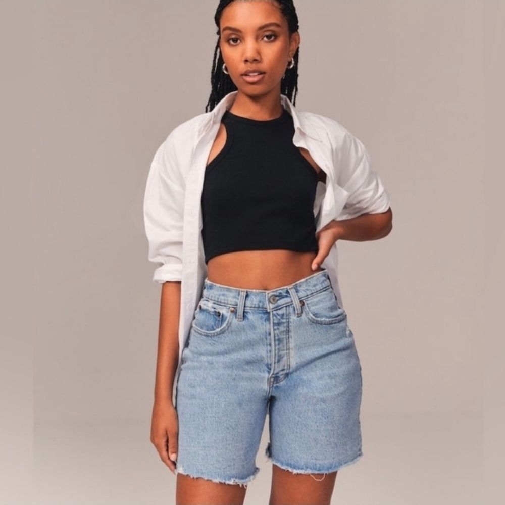 Abercrombie & Fitch Light Blue Denim Shorts